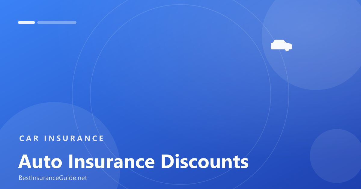 Auto insurance discounts banner