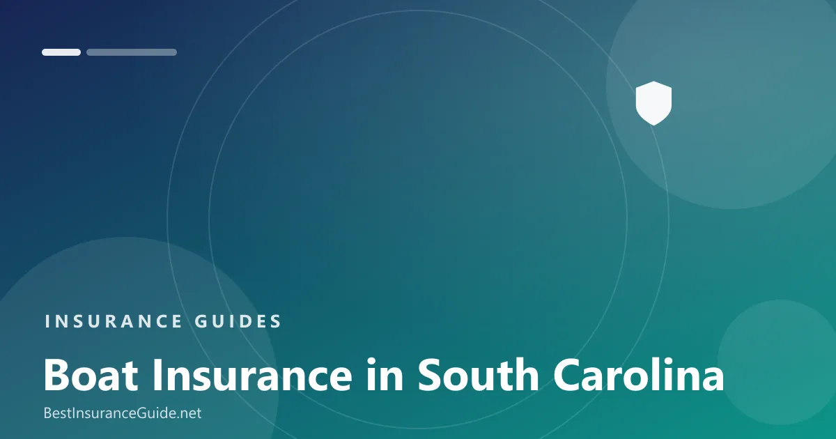 Boat insurance in South Carolina banner