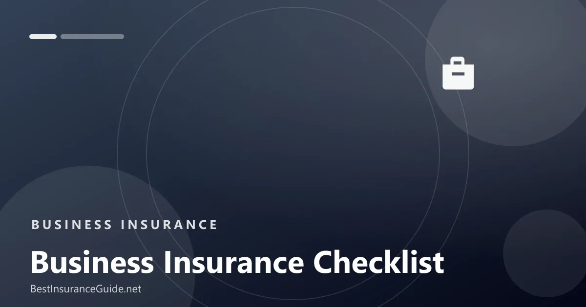 Business insurance checklist banner