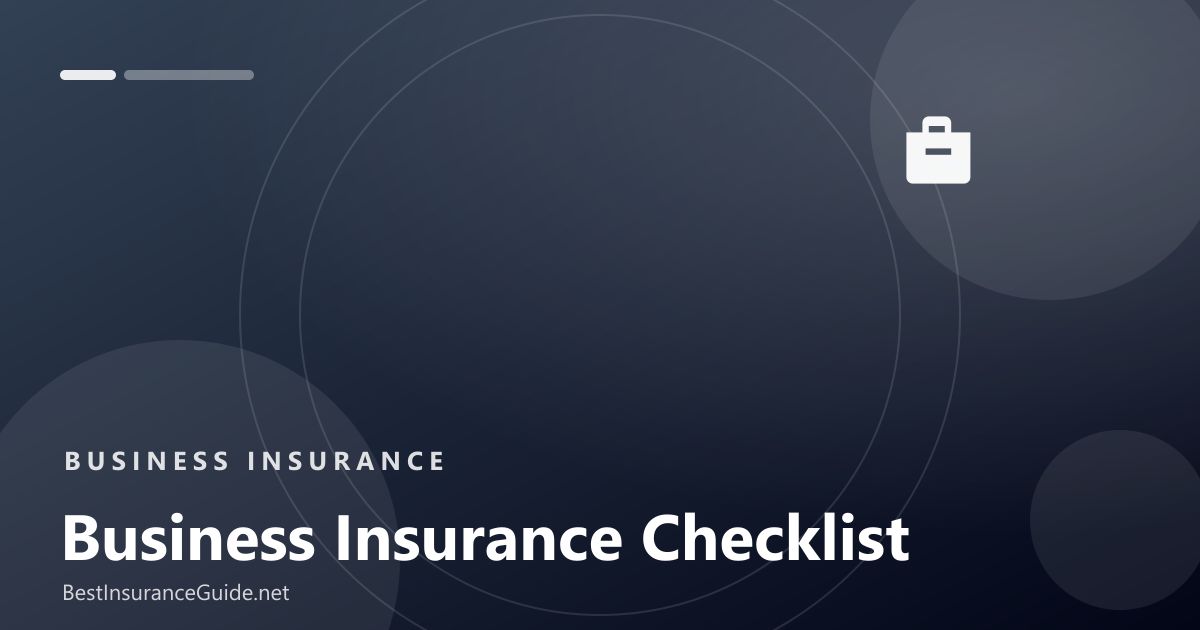 Business insurance checklist banner