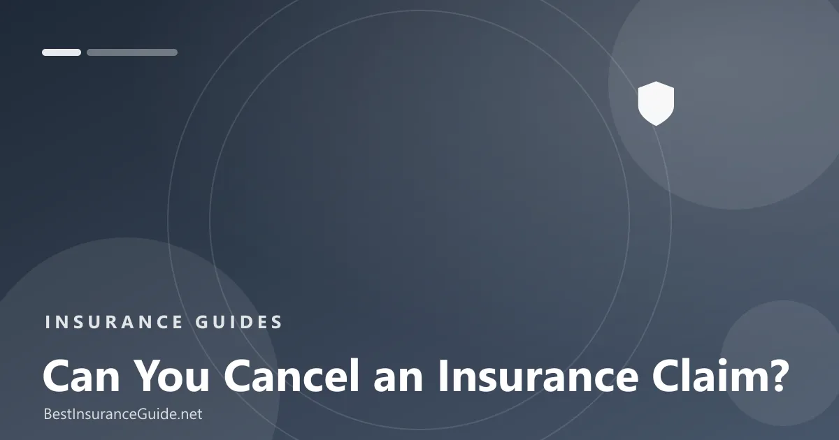 Can you cancel an insurance claim banner