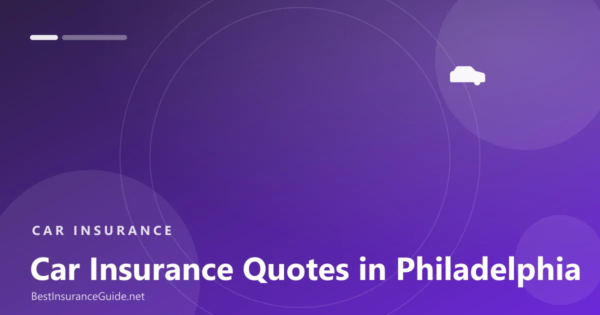 Car insurance quotes in Philadelphia banner