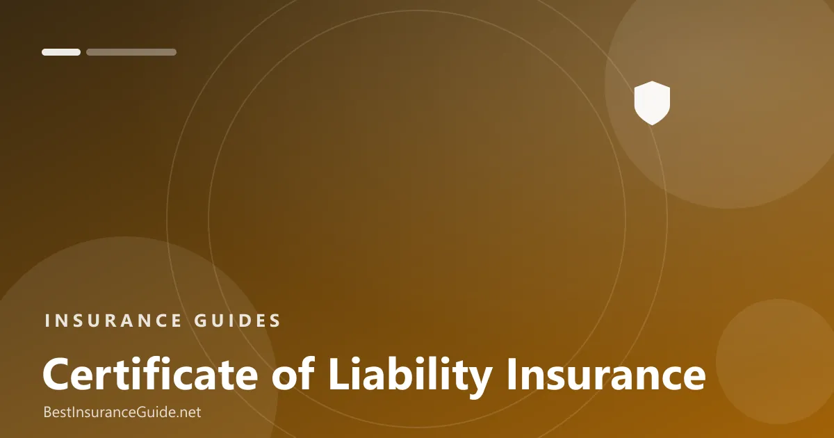 Certificate of liability insurance explained banner