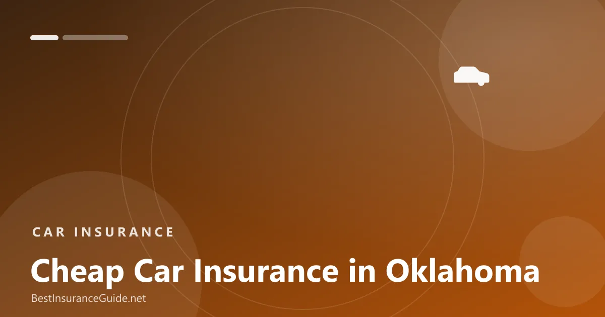 Cheap car insurance in Oklahoma banner