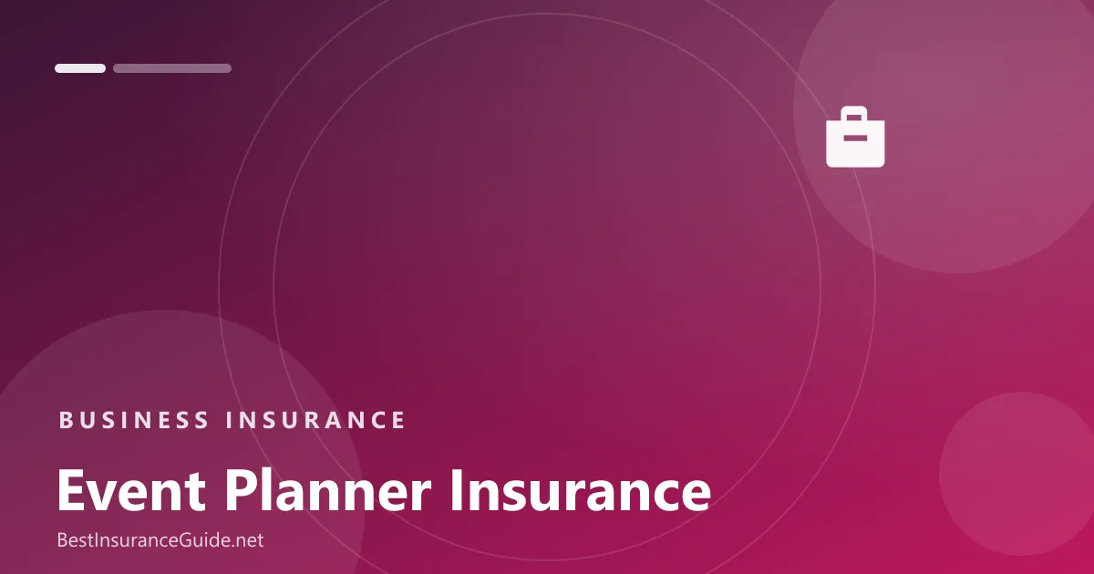 Event planner insurance banner
