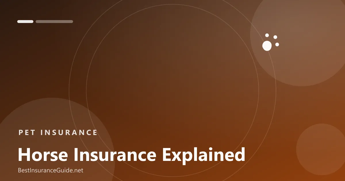 Horse insurance banner