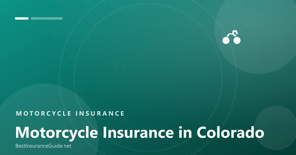 Motorcycle insurance in Colorado banner