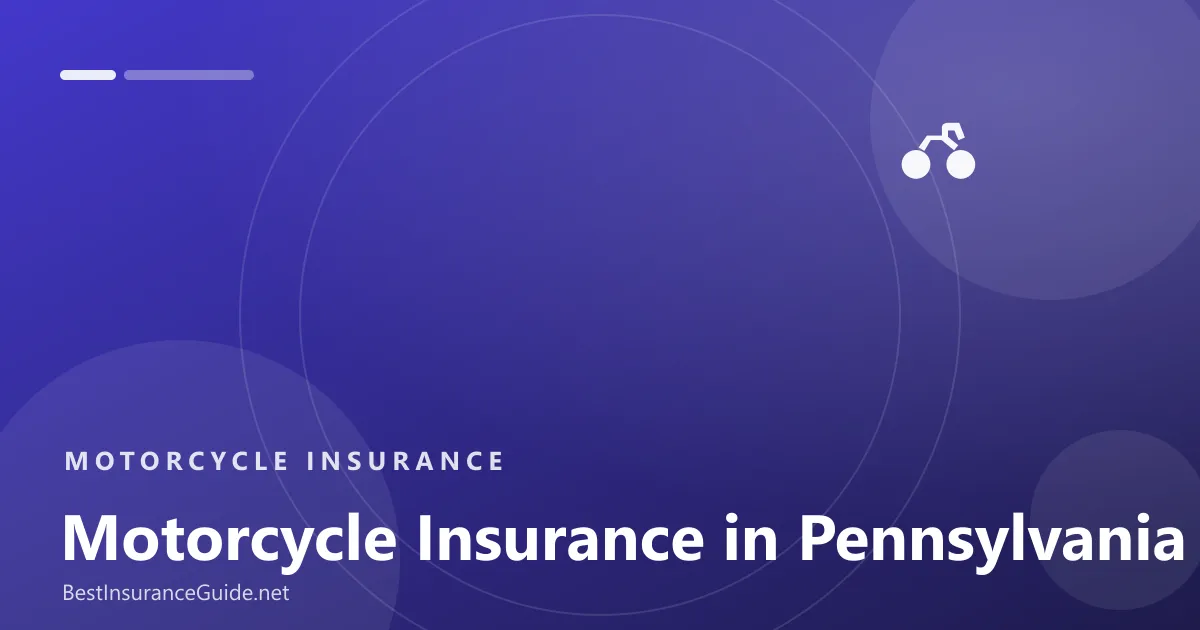 Motorcycle insurance in Pennsylvania banner