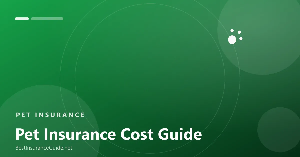 Pet insurance cost guide banner