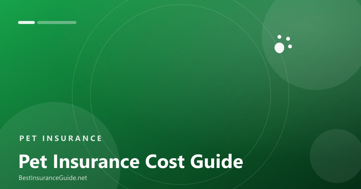Pet insurance cost guide banner