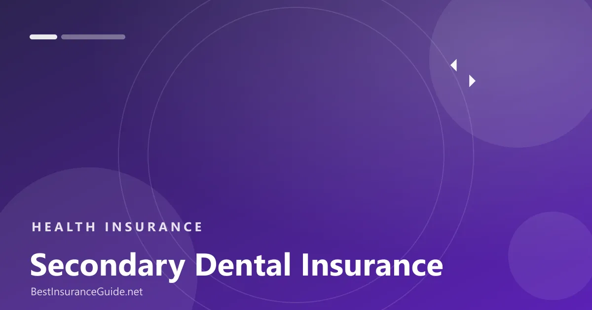 Secondary dental insurance banner