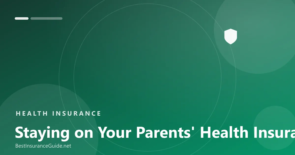 Staying on parents health insurance banner
