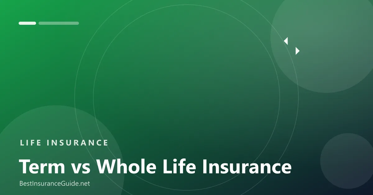 Term vs whole life insurance comparison banner