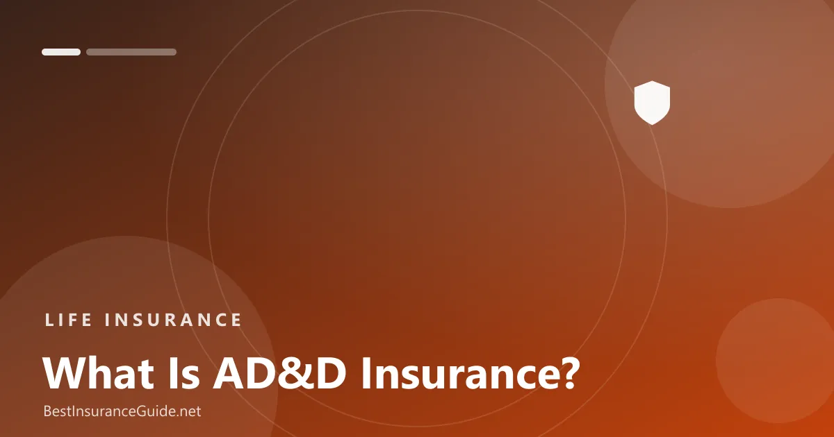 What is AD&D insurance banner