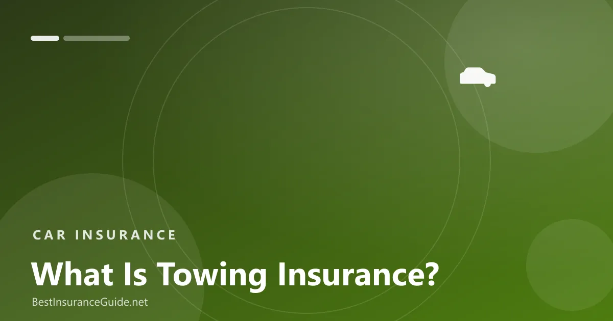 What is towing insurance banner